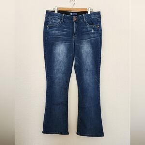 Democracy Ab Solution Itty Bitty Medium Wash Bootcut Denim Jean Sz. 14